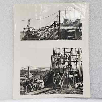 [Photo] Lloyd and Sagen Tool Pushers, 2-Images of Rig and Equipment, Large, BW