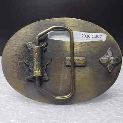 [Belt Buckle] Blackburn Water Hauling, Antique-Bronze - Back: View of the back.