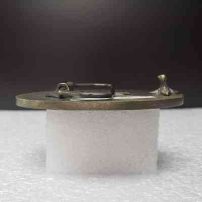 [Belt Buckle] Blackburn Water Hauling, Antique-Bronze - Side: View from the side.