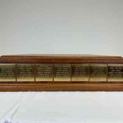 View of Trophy Base, Front