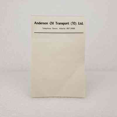 [Notepad] Anderson Oil Transport Ltd., White with Black