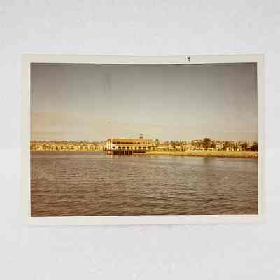 [Photo] Waterfront Building Taken From Water, Landscape, White Border, c 1971