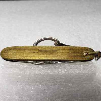 [Pocket Knife] Gordie's Trucking Ltd., Gold - Back: View of back