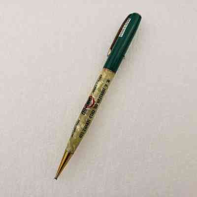 [Mechanical Pencil] M. O. Johnston Oil Field Service Ltd., Ballpoint, Plastic Pearlized Cream Green Red Black, Metal Gold Silver-Coloured
