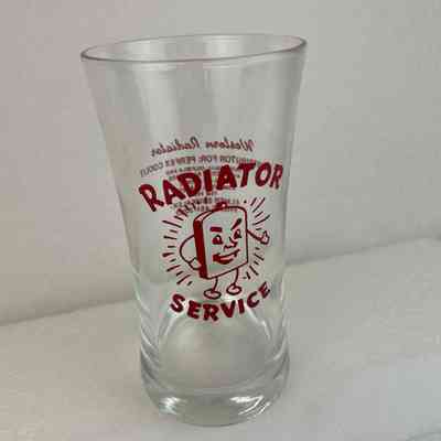 [Drinking Glass] Radiator Service, Western Radiator, Glass, Red