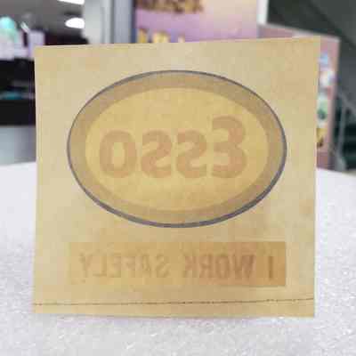 [Transfer] Esso Oil, Set of 3, 78x81mm - Back: View of back