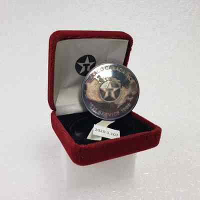 *[Commemorative Coin] Texaco Canada Inc., "1873 Service 1989", In Case