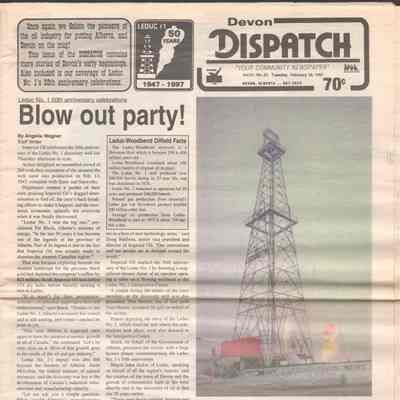 [Newspaper] "Blow out party!", Devon Dispatch, 18 February 1997