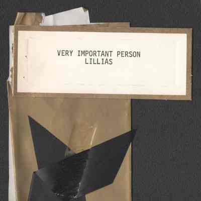 Scan of Folded Gift Wrap, Ribbon and Label Card