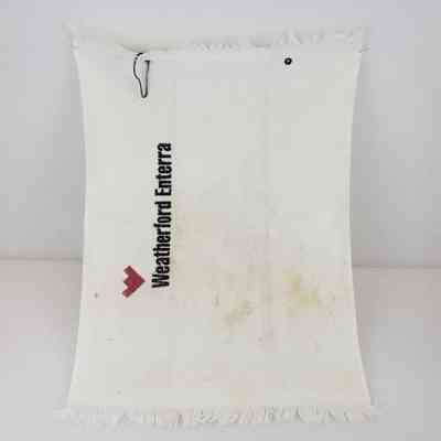[Golf Towel] Weatherford Enterra, Terry Cloth White, Black Red Print