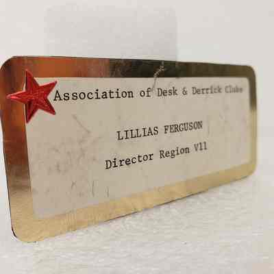 Angled View of Name Tag