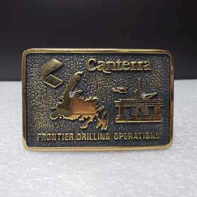 [Belt Buckle] Canterra Frontier Drilling Operations, Antique-Bronze [Damaged]