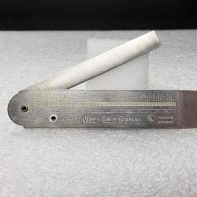 [Letter Opener] Canadian Wire and Cable Co., inc. Ruler - Back Close-Up: Close-up view of back partially open