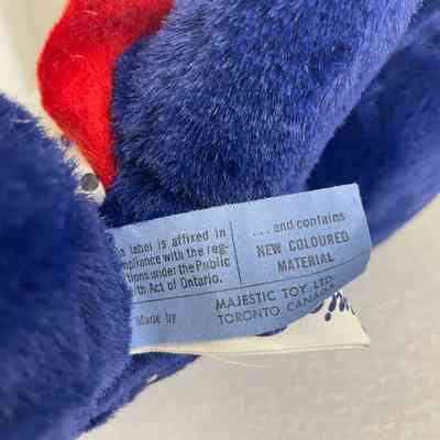Close-Up of Blue Manufacturers Tag