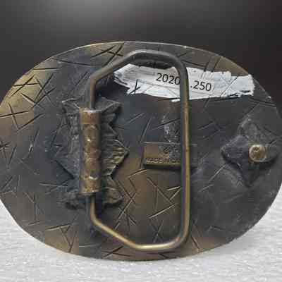 [Belt Buckle] Canadian Superior, Antique-Bronze Blue - Back: View of the back.