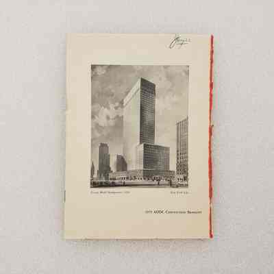 [Programme] 1955 ADDC Convention Banquet, Association of Desk and Derrick Clubs, New York City, White w/ Red Edge, 2-3 September, 1955