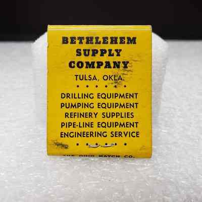 [Matchbook] Bethlehem Supply Co., 20-strike, Yellow Black White - Back: View of back cover