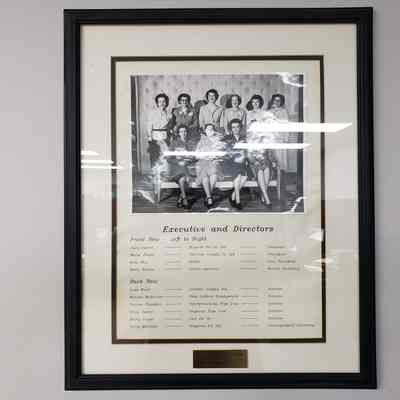 [Photograph] Desk and Derrick Club of Edmonton, Executive and Directors, April 18, 1951, Framed
