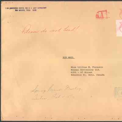 Scan of Envelope, Front