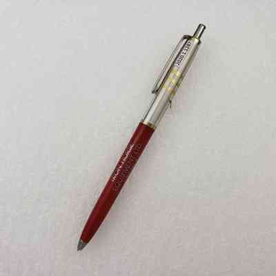 [Pen] Iron Horse Equipment Ltd., Ballpoint, Plastic Red Silver, Metal Gold Silver-Coloured