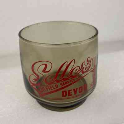 [Whisky Glass] Seller's Oilfield Service Ltd., Devon, Brown Glass, Red