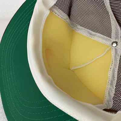 Close-Up of Interior. Sweatband and Foam Padding behind Crown