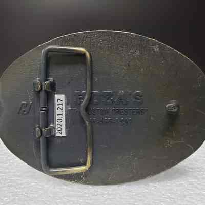 [Belt Buckle] Blue Iron Boys National, Antique-Bronze - Back: View of the back.