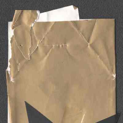 Scan of Folded Gift Wrap and Ribbon