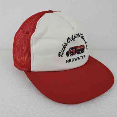 [Cap] Rick's Oilfield Hauling, Redwater, Padded Crown White, Mesh Body Red