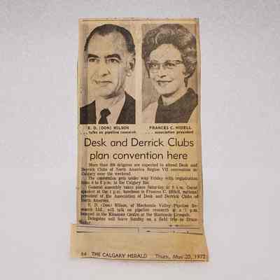 [Clipping] "Desk and Derrick Clubs Plan Convention Here", The Calgary Herald, Thursday 25 May, 1972