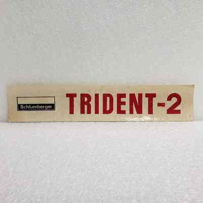 [Sticker] Schlumberger, TRIDENT-2, Rect. White Red Black