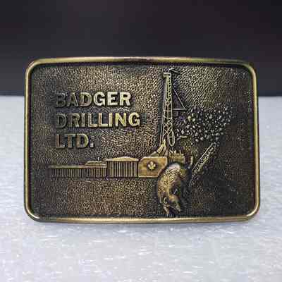 [Belt Buckle] Badger Drilling Ltd., Antique-Bronze