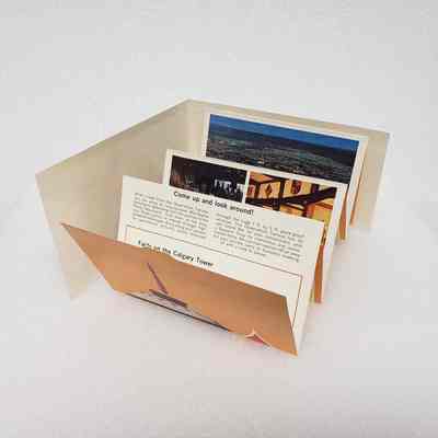 [Pamphlet] "The World Looks Up To Us!", Calgary Tower Information Guide, Accordion-Fold, c.1972