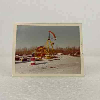 [Photo] Yellow Pump Jack, Devon, Coloured Landscape