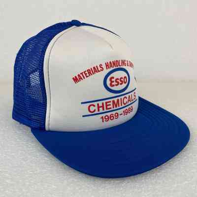 [Cap] ESSO Chemicals, 1969-1989, Padded Crown White, Mesh Body Blue