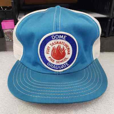 [Cap] DOME Graduate, Fort Saskatchewan Fire School, Fabric Blue Red White Mesh White