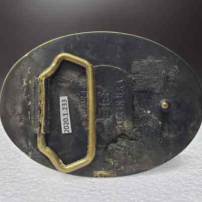 [Belt Buckle] Brelco Drilling Ltd., Antique-Bronze - Back: View of the back.
