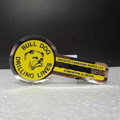 [Sticker] Bull Dog Drilling Lines / Wrights Canadian Ropes Ltd., Set of 6, Yellow Black Silver