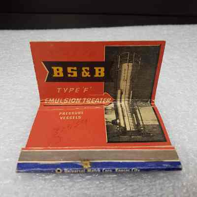 [Matchbook] Black, Sivalls & Bryson Inc, 40-strike, Blue Yellow Red - Interior: View of interior