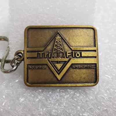 [Keychain] Tri-Flo Industries Int. Inc., Rect-Square, Bronze-Coloured