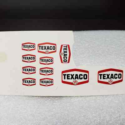 [Transfer] Hexagonal Texaco Logos, Set of 2, Assorted White - Used Front: View of front of used set