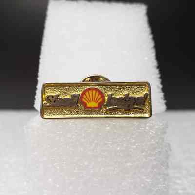 [Pin] Shell, "Shell Helps!", Gold Red Yellow Black