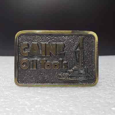 [Belt Buckle] Caine Oil Tools, Antique-Bronze