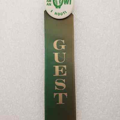 View of Ribbon with Pin-back Button