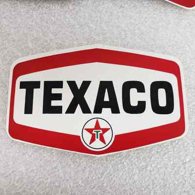 [Sticker] Hexagonal Texaco Logo, Set of 7, 78x125mm