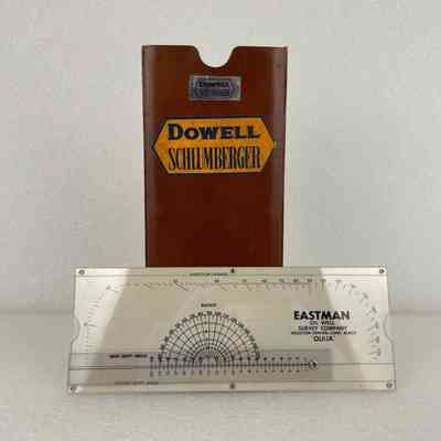 [Deflecting Tool Setting Chart] Dowell Schlumberger, Sticker, Yellow, Pleather, Brown