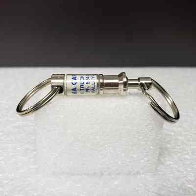 [Keychain] Zama Carriers Tank Truck Service, Dual-End, Metal Silver Blue White