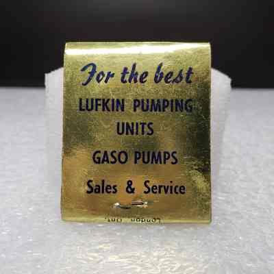 [Matchbook] Lufkin Machine Co. Ltd., 20-strike, Gold Blue - Back: View of back cover