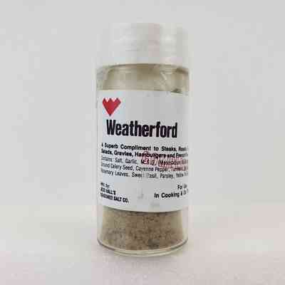 [Food Product] Weatherford, Serendipity Seasoned Salt, Glass White