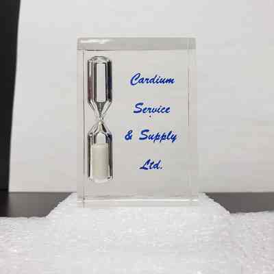 [Desk Ornament] Cardium Service & Supply Ltd., Hourglass, Acrylic Blue